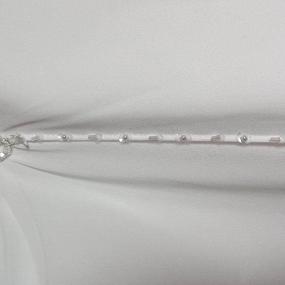 David Bridals White Beaded Embroidered Flower Girl Communion Dress Sz 5 - Picture 5 of 13